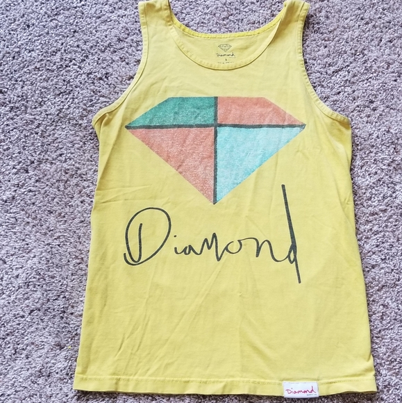 Diamond Supply Co. Other - 2/$5 size small yellow diamond tank top men